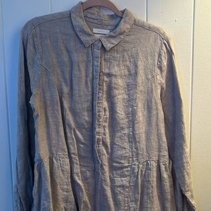 Halston linen mini dress